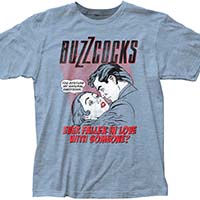 Buzzcocks- Ever Fallen In Love on heather athletic blue ringspun cotton shirt