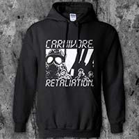 Carnivore- Retaliation on a black hooded sweatshirt