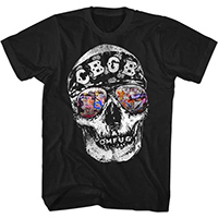 CBGB- Skull With Sunglasses on a black shirt