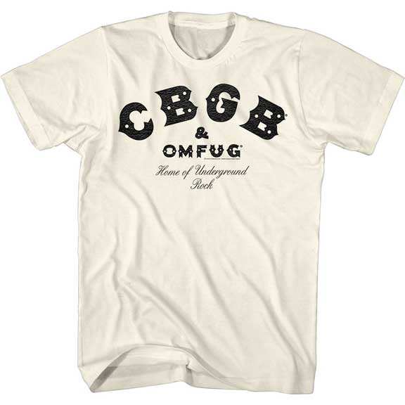 CBGB- Logo on a natural ringspun cotton shirt