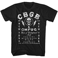 CBGB- Home Of Underground Rock on a black ringspun cotton shirt