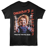 Child's Play 3- Presto! You're Dead on a black shirt