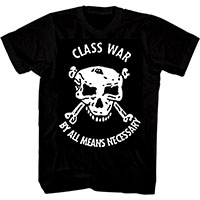 Class War By All Means Necessary on a black shirt