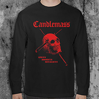 Candlemass- Epicus Doomicus Metallicus on a black LONG SLEEVE shirt