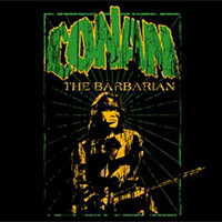 Conan The Barbarian- Green Logo on a black ringspun cotton shirt