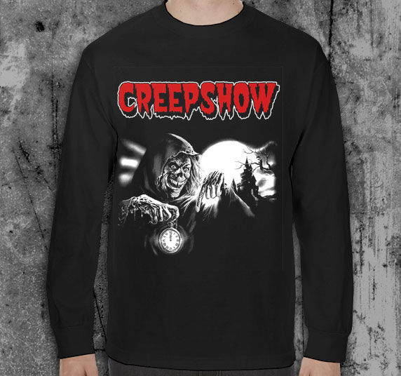 Creepshow- Crypt Keeper on a black LONG SLEEVE shirt