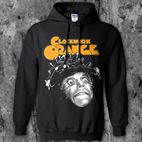 Clockwork Orange- Eyes Open on a black hooded sweatshirt