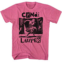 Cyndi Lauper- Dancing on a retro heather pink shirt