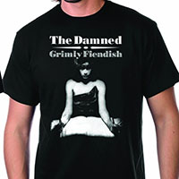 Damned- Grimly Fiendish on a black shirt