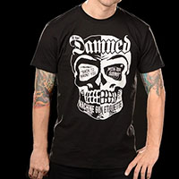 Damned- Machine Gun Ettiquette (Skull) on a black shirt