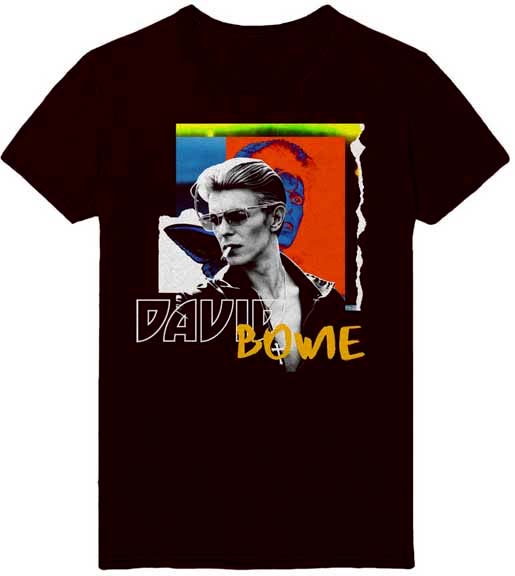 David Bowie- Thriller on a black ringspun cotton shirt (Sale price!)