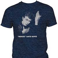 David Bowie- Heroes on a heather navy shirt (Sale price!)