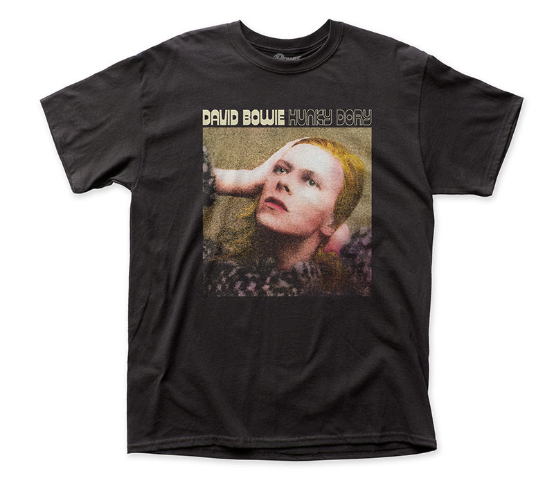 David Bowie- Hunky Dory on a black shirt
