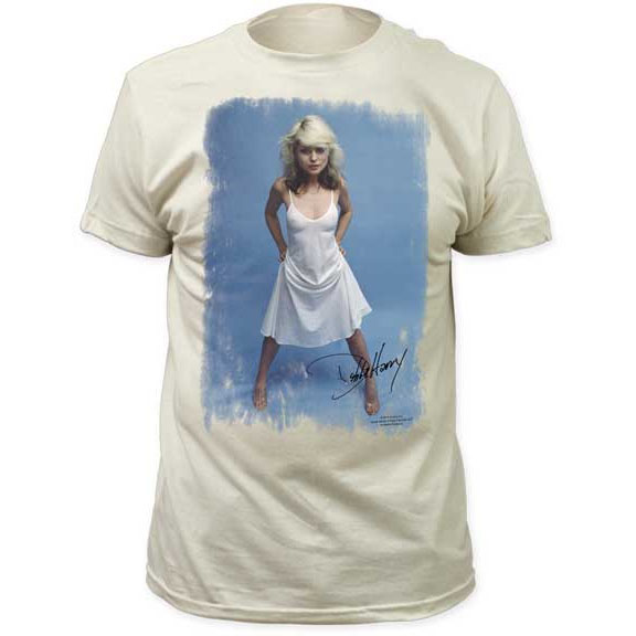 Blondie- Debbie Harry White Dress on a vintage white ringspun cotton shirt