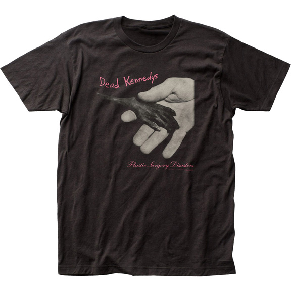 Dead Kennedys- Plastic Surgery Disasters on a black ringspun cotton shirt
