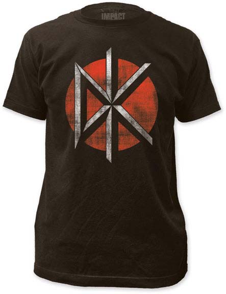 Dead Kennedys- Distressed DK (Red Circle) on a black ringspun cotton shirt
