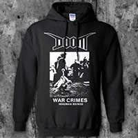 Doom- War Crimes on a black hooded sweatshirt