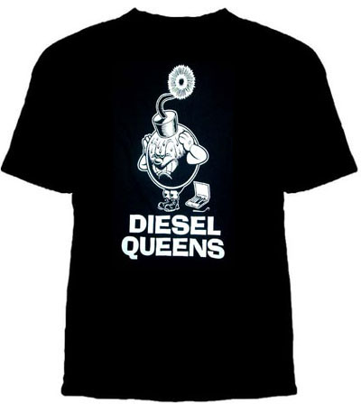 Diesel Queens- Bomb on a black YOUTH SIZED shirt (Sale price!)