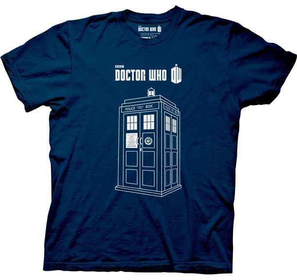 Doctor Who- Tardis on a navy shirt (Sale price!)