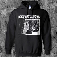 Dystopia- Sleep on a black hooded sweatshirt