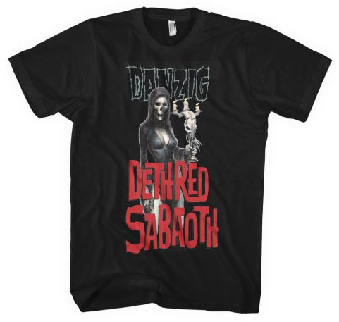 Danzig- Deth Red Sabaoth on a black shirt