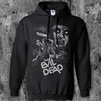 Evil Dead- Collage on a black hooded sweatshirt