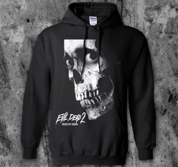 Evil Dead- Skull on a black hooded sweatshirt