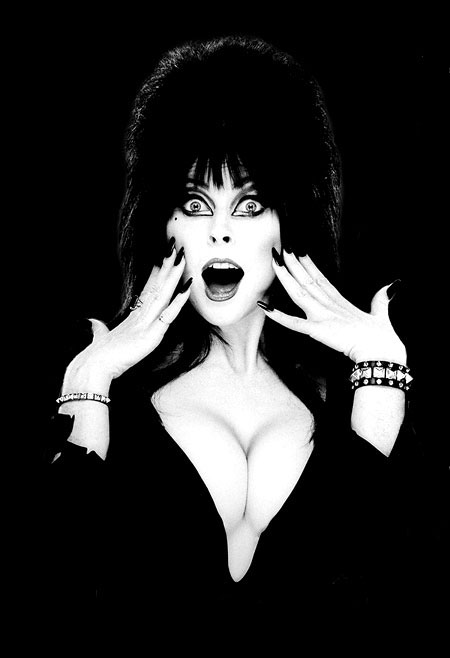 Elvira- Pic on a black shirt