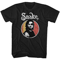 Escape From New York- Snake Circle Pic on a black ringspun cotton shirt