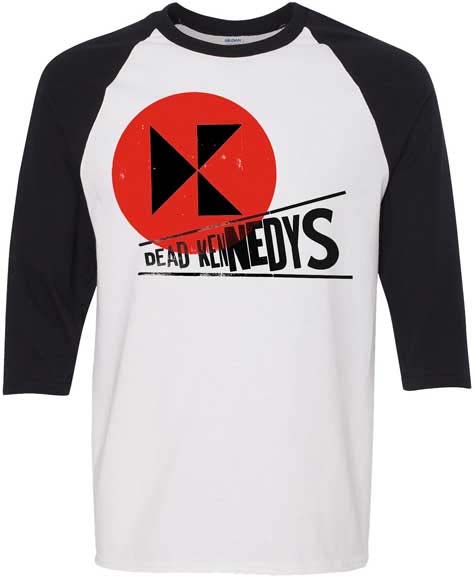 Dead Kennedys- Logo on a white/black 3/4 sleeve shirt (Sale price!)