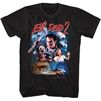 Evil Dead 2- Full Color Art Collage on a black ringspun cotton shirt