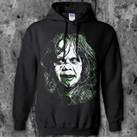 Exorcist- Face on a black hooded sweatshirt