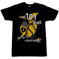 101ers- Keys To Your Heart on a black shirt