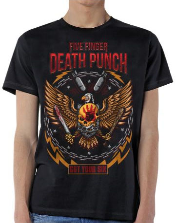 Five Finger Death Punch- Got Your Six (Eagle) on a black shirt (Sale price!)