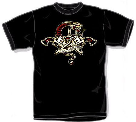 Stick 2 Your Gunz! on a black shirt by Felon Clothing - SALE 