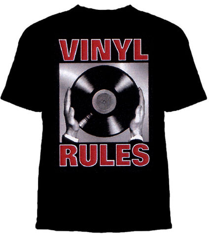 Vinyl Rules on a black shirt (Sale price!)