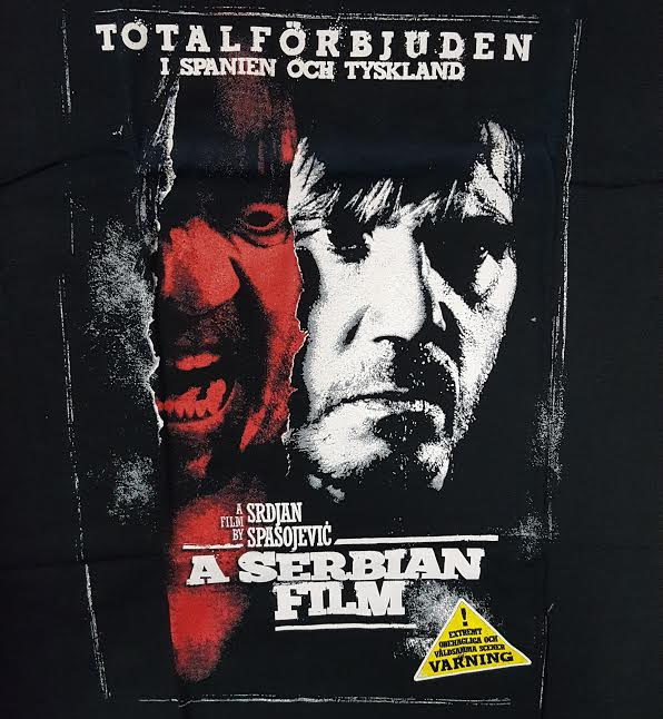 A Serbian Film- Movie Poster on a black shirt