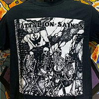 Battalion Of Saints- Skeletons on a black shirt
