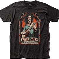 Frank Zappa- Illustration on a black ringspun cotton shirt (Sale price!)
