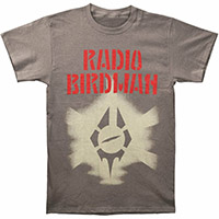 Radio Birdman- Logo on a charcoal shirt