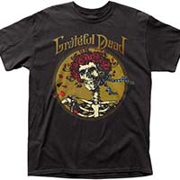 Grateful Dead- Skull With Roses on a black shirt (Sale price!)