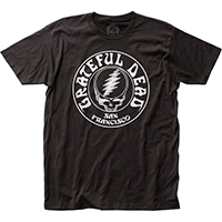 Grateful Dead- San Francisco Skull on a black ringspun cotton shirt (Sale price!)