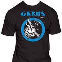 Germs- Skull Coming Through Circle on a black shirt