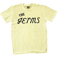 Germs- Original Logo on a light yellow ringspun cotton shirt by Rock Roll Repeat 