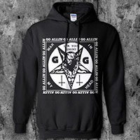 GG Allin- I'm Your Enemy on a black hooded sweatshirt