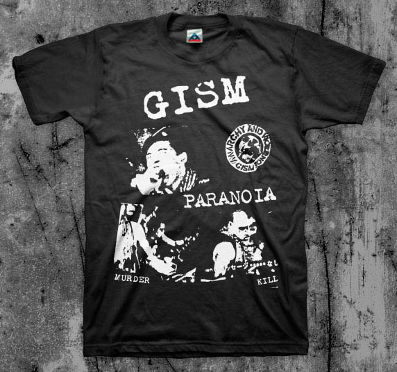 GISM- Paranoia on a black shirt