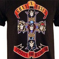 Guns N Roses- Appetite For Destruction on a black shirt