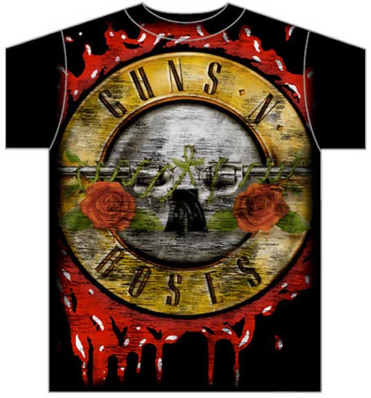 Guns N Roses- Jumbo Bloody Bullet on a black shirt