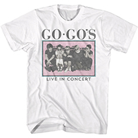 Go-Go's- Live In Concert on a white ringspun cotton shirt