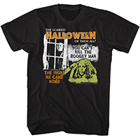 Halloween- You Can't Kill The Boogeyman on a black ringspun cotton shirt